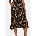 thumbnail image 2 of Time and Tru Women's and Women's Plus Ruffle Neck Midi Dress, Sizes XS-4X, 2 of 7