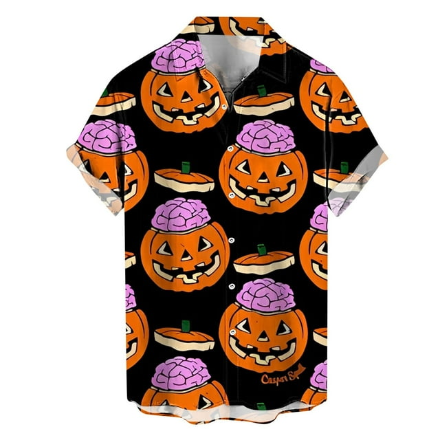 2024 Men's And Women's Pumpkin Head Halloween Vintage Unisex T Shirt