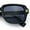 All Black, variant on Retro Luxury Keyhole Hipster Horn Rim Plastic Rectangle Sunglasses All Black