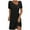 Black, variant on Zkozptok Womens Shirt Dress Short Sleeve Asymmetric Neck T Shirts Buttons Tunic Summer Casual Dresses