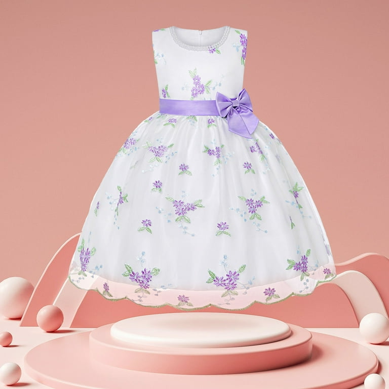 Vedolay Maxi Dress Girl's Flutter Sleeve Stretchy A-Line Swing Flared Skater  Party Dress,B 8-9 Years - Walmart.com