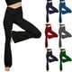 thumbnail image 1 of Pantalones de yoga acampanados con cintura cruzada para mujer, pantalones deportivos negros de pierna ancha elásticos con cintura alta y levantamiento de cadera para mujer, 1 of 5
