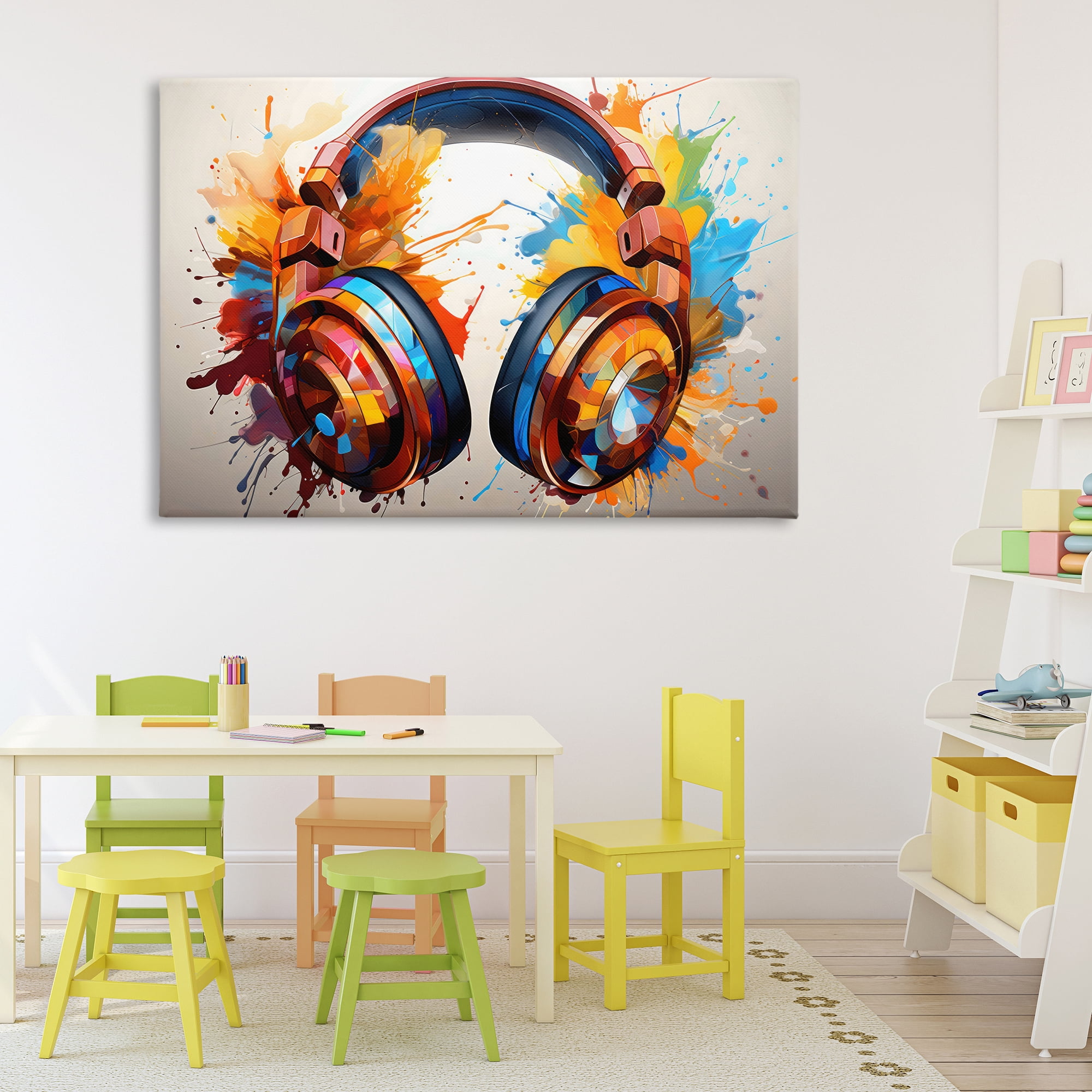 Stupell Industries Music In Color Splatter Canvas Wall Art, design by Creative Studio