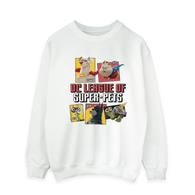DC Comics Mens DC League Of Super-Pets Profile Sweatshirt