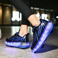 thumbnail image 4 of YUNICUS Kids Roller Skates USB Chargable LED Light Up Shoes 2 Wheel Skate Sneaker Best Gift for Boys Girls Birthday Thanksgiving Christmas Day, 4 of 7