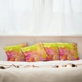 thumbnail image 3 of Ambesonne Pastel Throw Pillow Cover 4 Pack, Spring Yard Watercolors, 24", Apple Green Marigold, 3 of 6