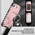 thumbnail image 7 of Allytechgroup Magnetic Case for iPhone 16e, Support Wireless Charging & Car Phone Mount Slim Lightweight Hard PC Shockproof Protective Back Cover Bumper for iPhone 16e, Rosegold, 7 of 7