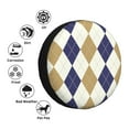 thumbnail image 5 of ZNDUO Beige Flat Square Pattern Spare Tire Cover, Universal Spare Tire Wheel Covers 15 inch, 5 of 8