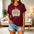 thumbnail image 5 of Women's Dolly Country Music Legend Shirts Casual Graphic Tee Short Sleeve Crew Neck Top Vintage Retro Loose Fit Shirt T Shirt, 5 of 5