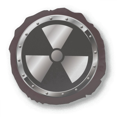 thumbnail image 1 of Logo Black Background Radioactive Substances Warning Round Throw Pillow Home Decoration Cushion, 1 of 3