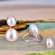 thumbnail image 5 of Fong Fong Women's Double Pearl Earrings 25 Sterling Silver Double Pearl Earring Pearl Front Back Freshwater Cultured Pearl 7mm/9mm Stud Earrings, 5 of 5