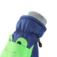 thumbnail image 2 of Manoplas cálidas para niños, impermeables, con dibujos animados, lindos guantes de esquí para nieve, térmicos (verde), 2 of 4