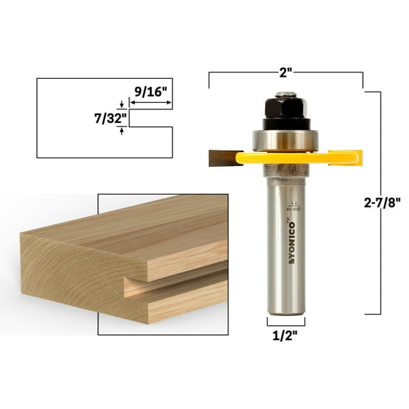 Yonico 7/32" Slotting Cutter Router Bit - 1/2" Shank - 12106