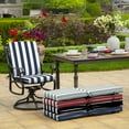 thumbnail image 5 of ARDEN Outdoor Dining Chair Cushion 20 x 20, Sapphire Blue Cabana Stripe, 5 of 11