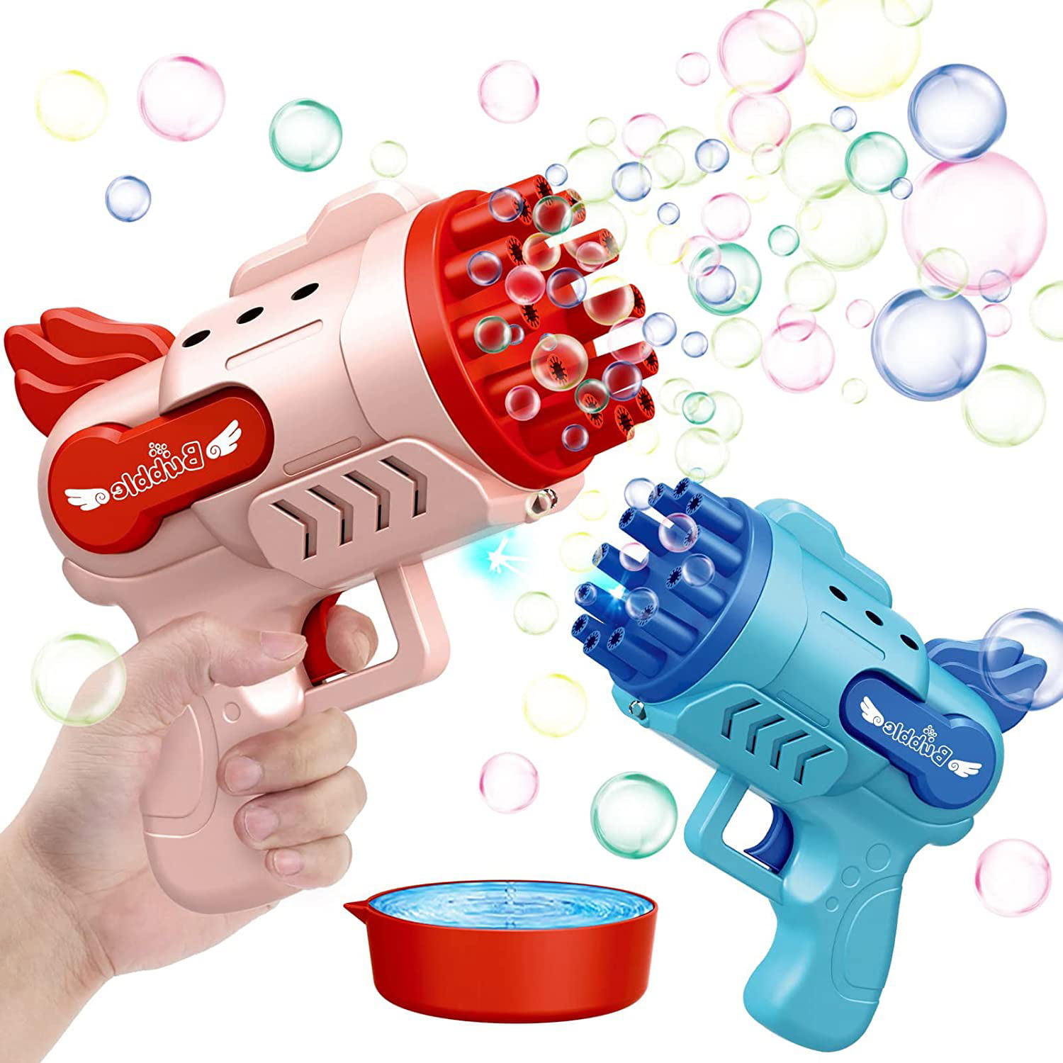 Auto Spray Bubble Machine Gun Cute Automatic Soap Water Blower Outdoor Toys Kids 