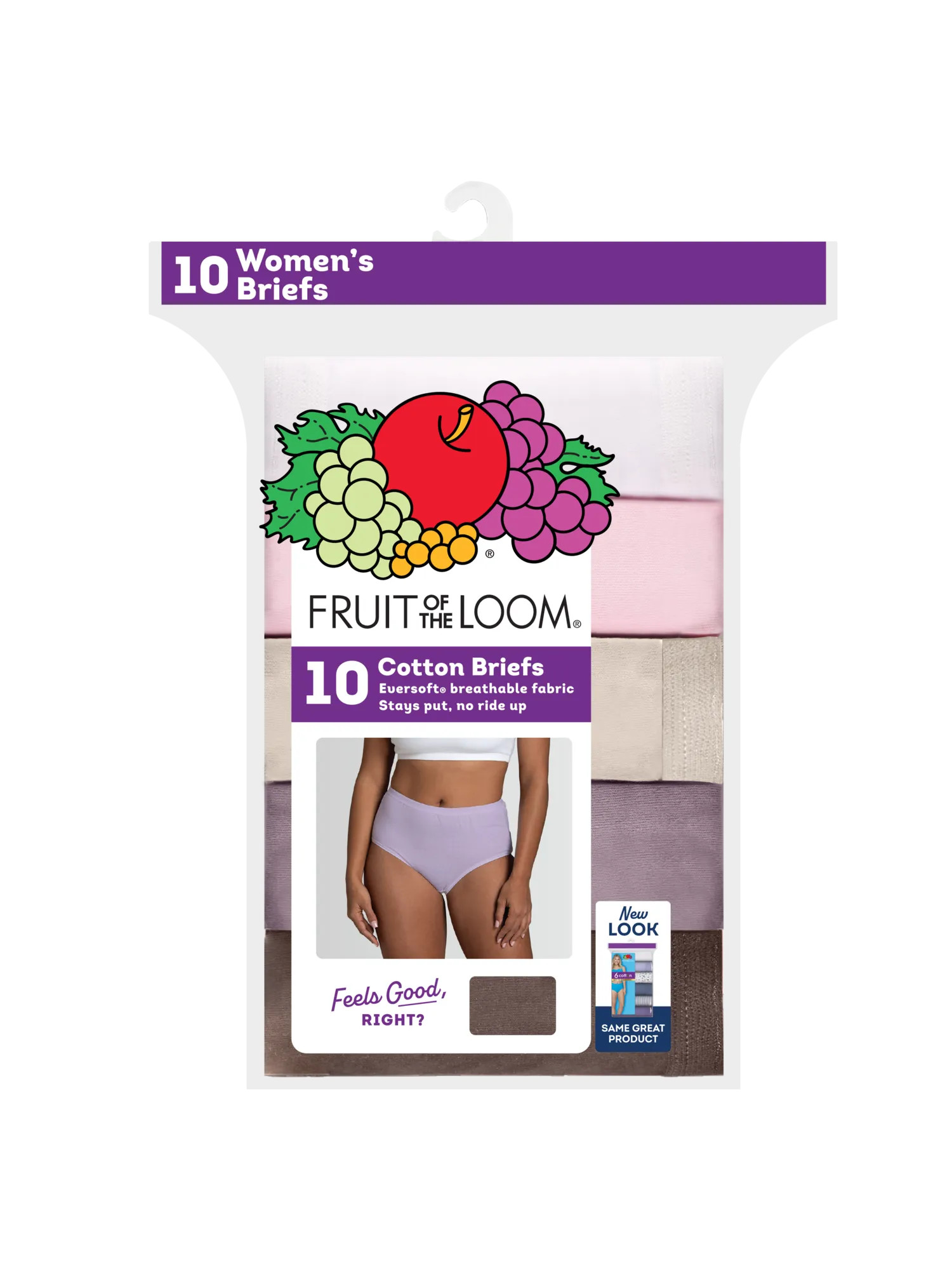 Fruit of the Loom Women's Cotton Brief Underwear, 10-Pack photo 7