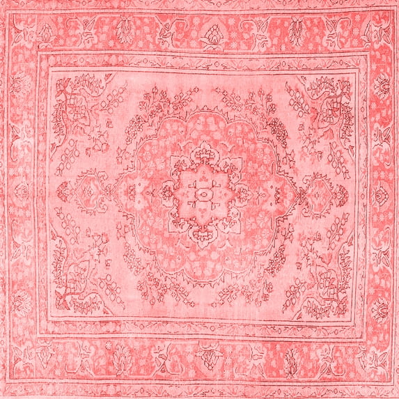 Ahgly Company Indoor Square Persian Red Traditional Area Rugs, 8' Square