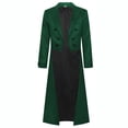 thumbnail image 2 of Hulanddfd Mens Coat Gothic Trench Coat, Long Double Breasted Stage Outerwear with Tail Hem, Vintage Wear, 2 of 8