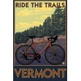 thumbnail image 1 of Vermont, Bicycle Scene (12x18 Wall Art Poster, Room Decor), 1 of 3