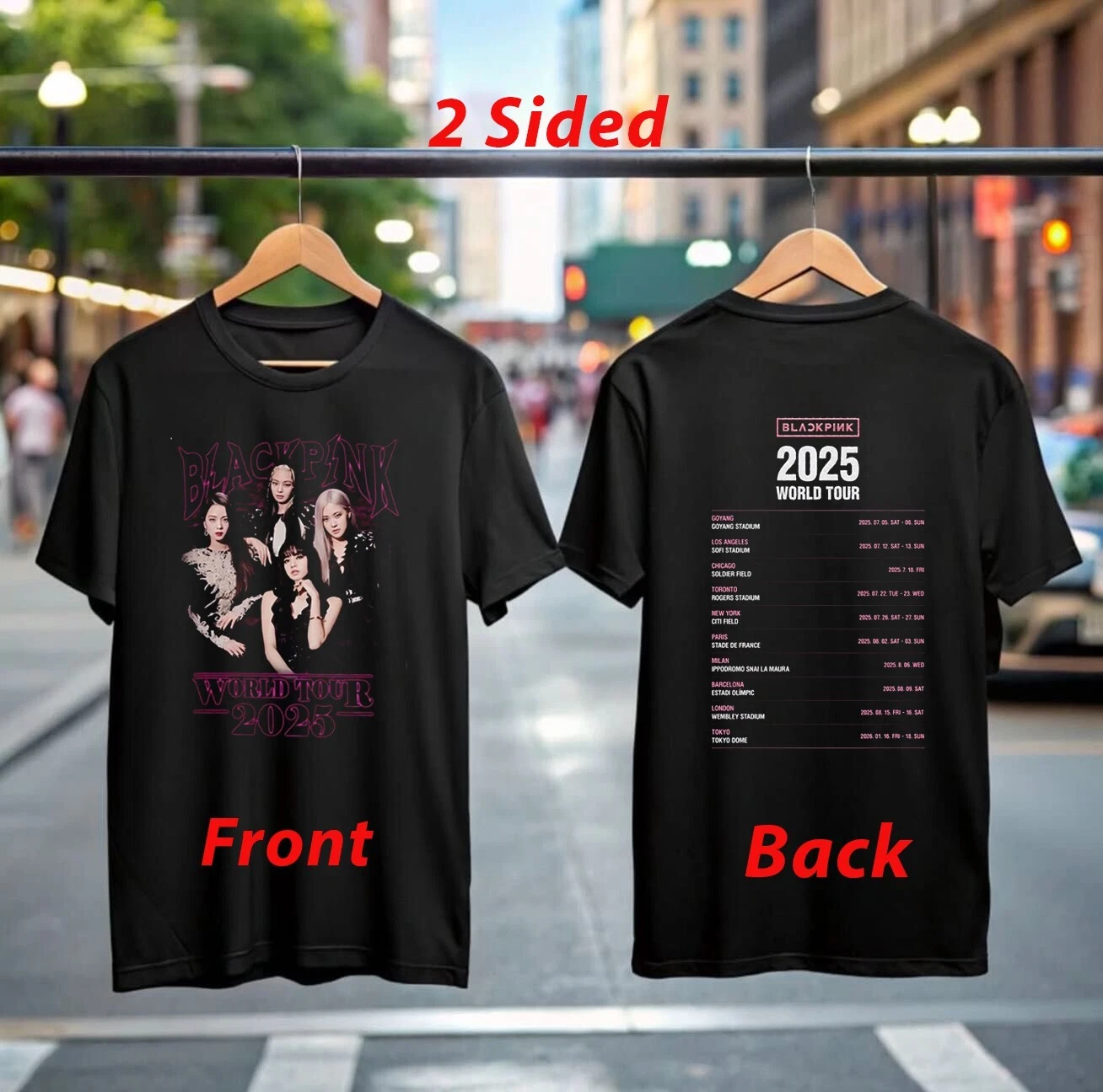 BLACKPINK deadline ソウルコン クロップ Tシャツ M Blackpink Deadline World Tour 2025 T-Shirt Official Concert