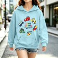 thumbnail image 4 of Coerni Girls Hoodie Cartoon Construction Truck Graphic Sweatshirt Funny Print Kids Trendy Hooded Pullover Spring Fall Casual Wear, 4 of 6