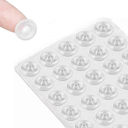 

200PCS Cabinet Door Bumpers Sound Dampening Clear Bumper Pads with Strong Adhesive Back for Wall and Wooden Floor Cabinet Glass Table Top Bbumpers