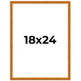 thumbnail image 2 of 18x24 Honey Brown Real Wood Picture Frame Width 0.75 inches | Interior Frame Depth 0.5 inches |, 2 of 8