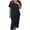 Navy, variant on Plus Size Two Piece Sets for Women Short Sleeve T-shirts Wide Leg Pants Solid Color Womens Casual Outfits for Summer Spring