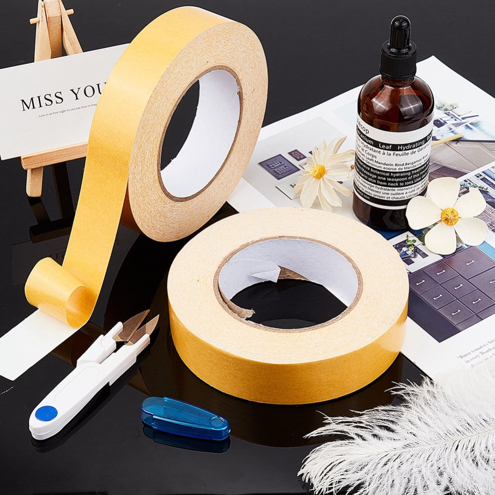 DIY Kit with Double-sided Non-slip Adhesive Tape and Stainless Steel U Shaped Mixed Color Tape: 30mm 25m/roll 2rolls/set