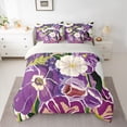thumbnail image 2 of Manfei Teens Chic Purple Flowers 7-Piece Bedding Comforter Set,Vintage Aesthetic King Bedding Sets,Retro Floral Blossom Ultra Soft Bed Sheets,Ultra Soft Home Decor,Reversible, 2 of 8