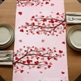 thumbnail image 5 of Table Runners 90 Inches Long Dress Scarves, Valentine's Day Farmhouse Coffee/Dining/Kitchen Table Runner for Living Room, Ombre Pink Love Tree Truck Roses Plaid 13x90 Inch, 5 of 9