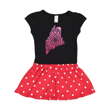 

Inktastic Maine Silhouette Mandala Gift Toddler Girl Dress