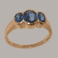 thumbnail image 2 of LBG British Made 9k Rose Gold ring with Natural Sapphire Womens Engagement Ring - 33 size options - Size 11, 2 of 6