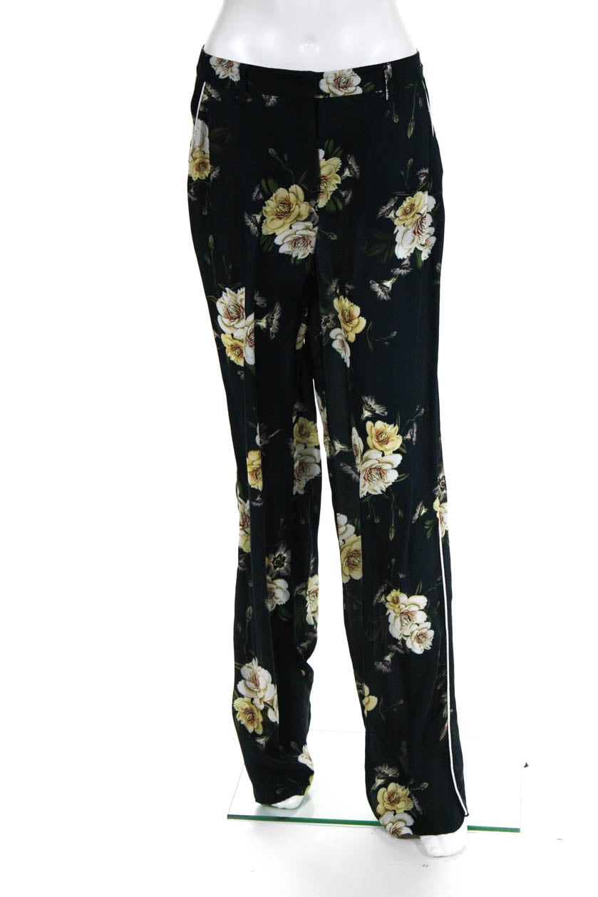Pre-owned|Nicholas Womens Aster Floral Pants Green Blue White Size 12 11223567 - Walmart.com