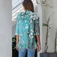 thumbnail image 4 of JULMCOMO Cardigans for Women 3/4 Sleeve Plus Size Kimono and Dusters Lightweight Open Front Shrug Cardigan Floral Print Dressy Casual Soft Oversized Cardigans, 4 of 7