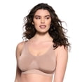 thumbnail image 2 of Paramour by Felina | Body Smooth Seamless Wireless Bralette 2-Pack (Rose Tan, XX-Large), 2 of 4