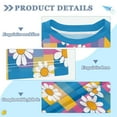 thumbnail image 2 of FORMRS Boys Rash Guard Short Sleeves Swim Shirt Quick Dry UPF 50+ Sun Protection, Sizes 3-12T, Blue Checkered Daisy, 2 of 6