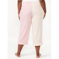 thumbnail image 3 of Joyspun Women's Woven Cropped Pajama Pants, Sizes S to 3X, 3 of 5