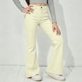 thumbnail image 6 of CAIVO Girls Casual Solid Color Flare Leg Pants For Kids Easy Comfort Everyday Wear Relaxed Fit Classic Trousers, 6 of 7