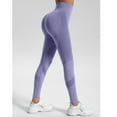 thumbnail image 4 of Women's High Waist Seamless Yoga Pants with Tummy Control, Squat-Proof Workout Leggings for Gym, Peach Butt Lifting Compression Fitness Pants,Purple M, 4 of 5