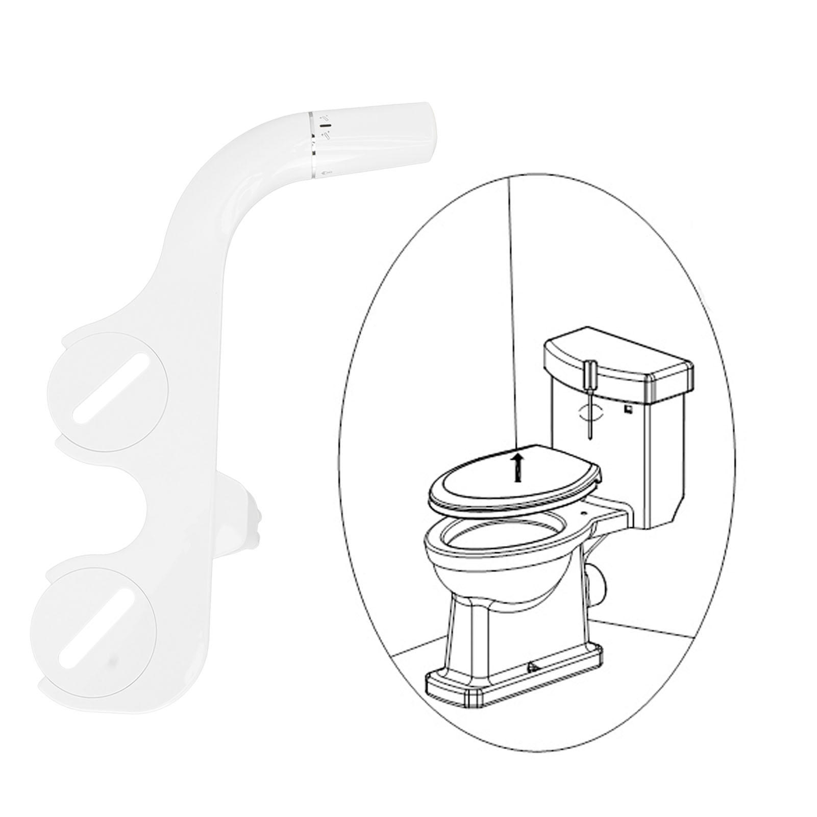 BIMZUC Ultra Slim Dual‑Nozzle Bidet Seat Attachment – Self‑Cleaning, Soft Water Spray, Ultrasound‑Welded Design for Comfort & Hygiene