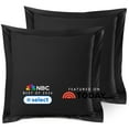 thumbnail image 3 of (3 pack) Nestl Black Euro Pillow Sham Set of 2, Premium 1800 Series Double Brushed Bed Pillow Cases, Euro 26" X 26", 3 of 7