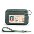 thumbnail image 1 of Funda de tarjetero Wallet YDF The Iris para mujer con cierre pequeño, color verde, 1 of 9
