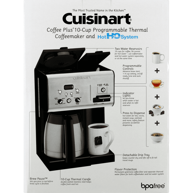 Cuisinart 10 Cup Programmable Coffeemaker and Hot Water System with Carafe  
