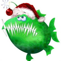 Wallhogs Christmas Angler Cutout Wall Decal