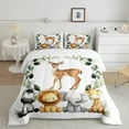 thumbnail image 2 of Manfei Safari Deer Elk Bedding Comforter Set,Jungle Wildlife Lions Twin Comforter Sets,Wild Zebra Elephant Bedding Set For Girls Boys,Ultra Soft Home Decor Reversible,2 Pieces, 2 of 8