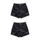 thumbnail image 2 of Guardurnaity Pantalones cortos de poliéster de cuero PU para mujer, disfraz de Cosplay para discoteca para niñas, pantalones de cintura alta, ropa S 2piezas, 2 of 6