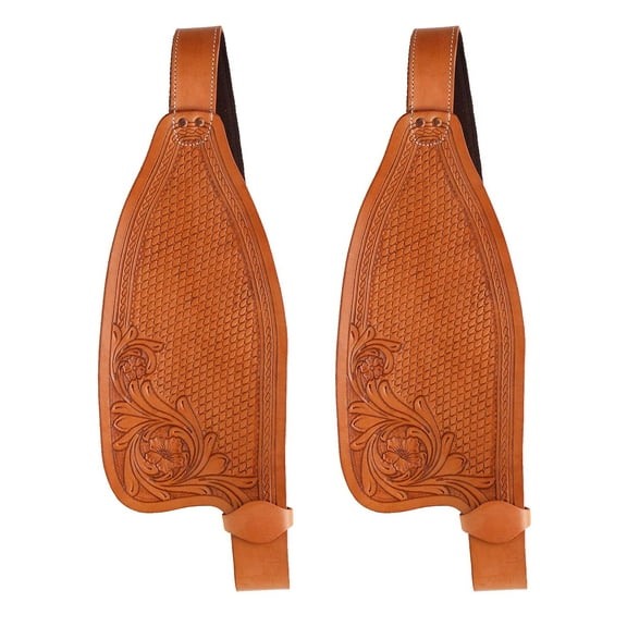 Horse Western Leather Hand Tooled Replacement Saddle Fenders 5201
