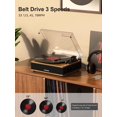 thumbnail image 2 of Tocadiscos RetroAudio Bluetooth de 3 velocidades en nogal, 2 of 7
