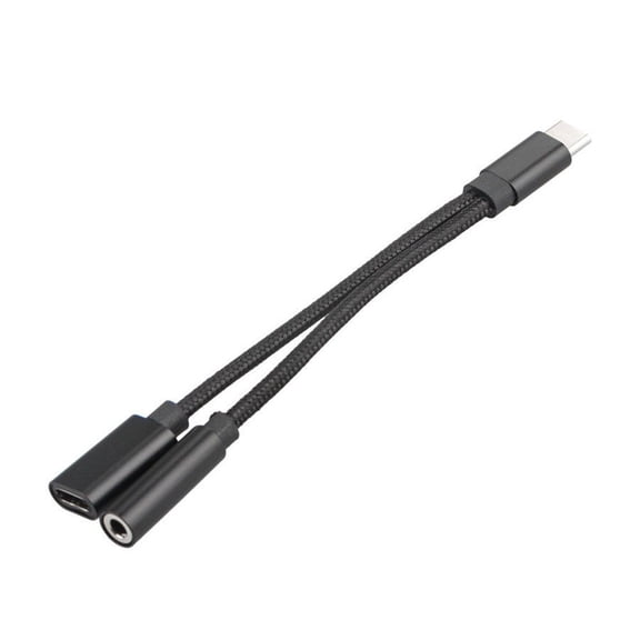 2 in 1 Type C to 3.5mm Audio Jack Charger Adapter Headphone Cable for Samsung S9